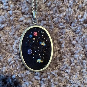 Handmade embroidery necklace